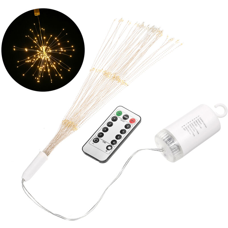 

50pcs a prueba de agua contra incendios 150LED luz de fuegos artificiales de Navidad luz al aire libre DIY modelo de cadena de la decoracion del