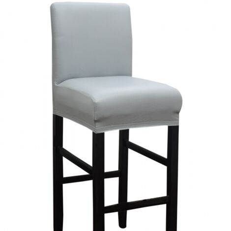 4 Piezas Gris-35x38x42cm Funda para Silla de Taburete de Bar Funda para Silla de Pub extraíble y Estirable