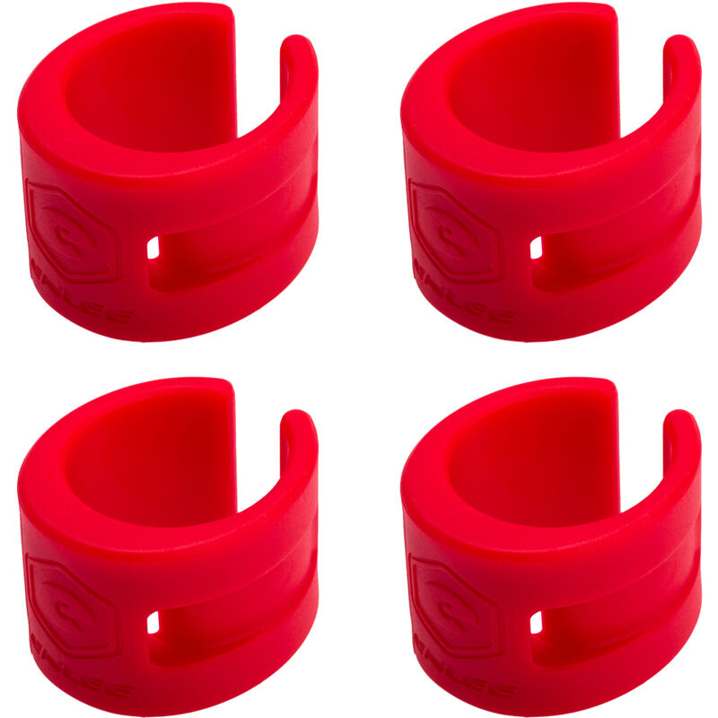 

4 Encuadre PCS bicicletas Protector de vaina Protector Cadena de la bicicleta Estancia Guardia para el ciclismo, Rojo