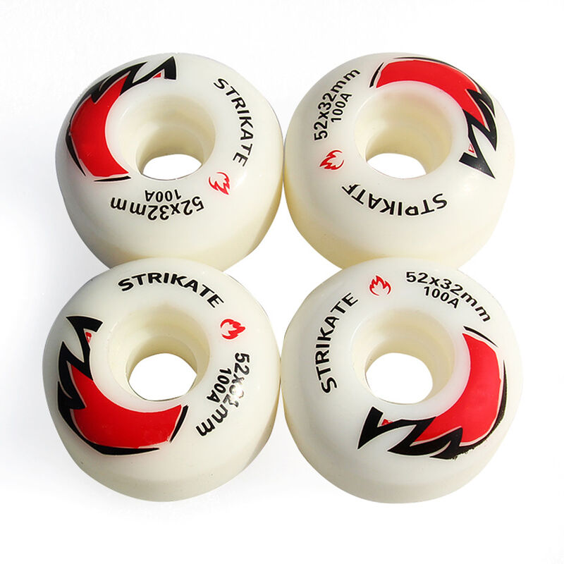 

4 piezas ruedas de monopat¨ªn 52mm 100A ruedas de repuesto de monopat¨ªn juego de ruedas de Longboard rueda de coj¨ªn de PU,blanco