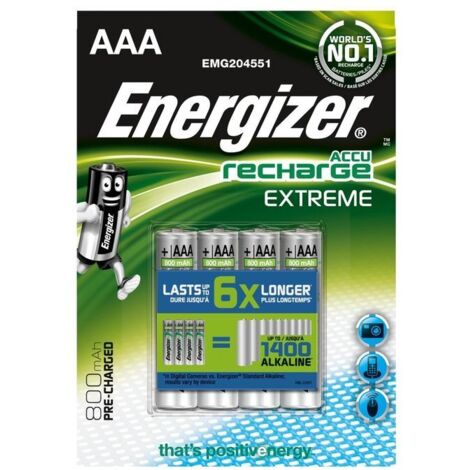 4 Piles AAA 800mAh HR03 Extreme ENERGIZER