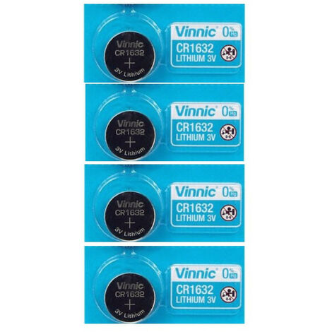 4 piles CR1632 Vinnic