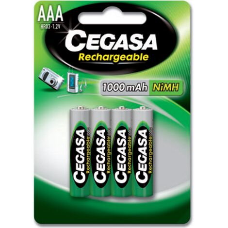 4x PILE RECHARGEABLE LR03 BP4 ACCUS 800 Recycled (AAA)