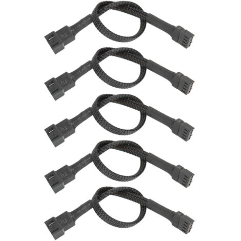4-Pin-Verlängerungskabel für PC-CPU-Lüfter, geflochtenes Flachbandkabel, Motherboard-Adapter