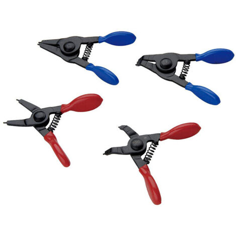 4 pinces circlips compactes avec ressort poignées caoutchouc pour clips retenue