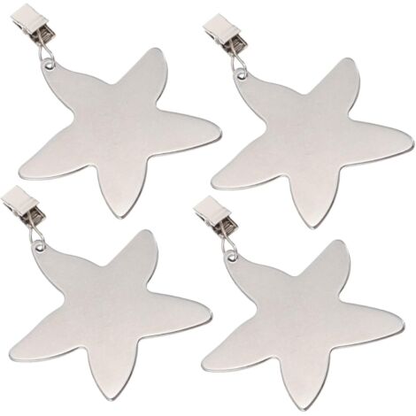 4 pinces nappe inox – clips antidérapants – intérieur/extérieur – pique-nique/repas plein air – accessoires stables