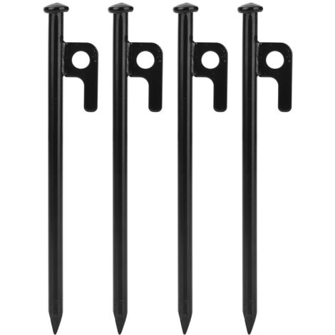 4 Piquets de Tente en Acier pour Camping, Plage et Voyage (20 cm) - Lot de 4