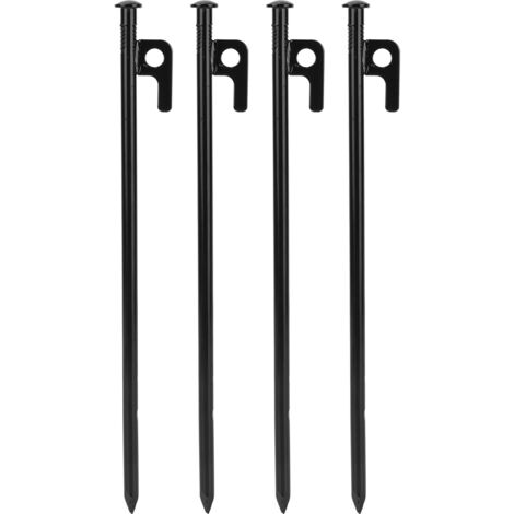 4 Piquets de Tente en Acier pour Camping, Plage et Voyage (30 cm) - Lot de 4