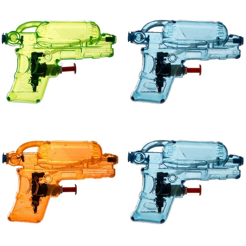Betoys - Mini pistolet à eau transparent X4 - Be toy's