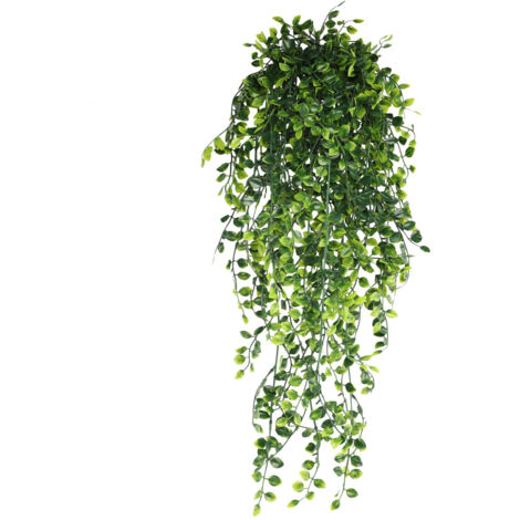 4 plantes suspendues artificielles, plantes rampantes à cinq branches, décoration intérieure et extérieure, plantes vertes artificielles