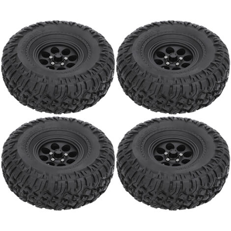 4 pneus en caoutchouc de 1,9 pouces pour jantes RC, compatibles avec crawlers Axial 1/10, diamètre 118 mm