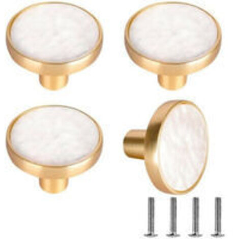 4 poignées de porte de tiroir, boutons de meuble de 32 mm avec un trou rond