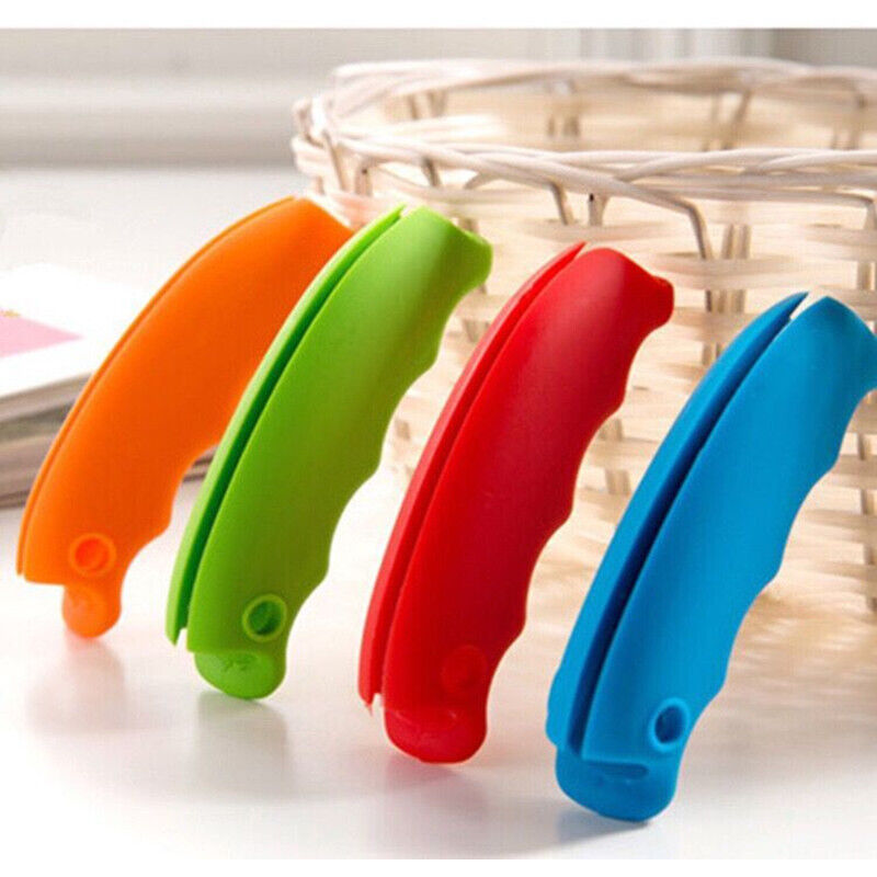 4 poignées en silicone pour sacs poubelle, sacs de courses, 4 couleurs