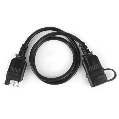 4-poliges, 81 cm langes Flachkabel-Verlängerungskabel für Anhänger und Wohnmobile – Stecker/Buchse