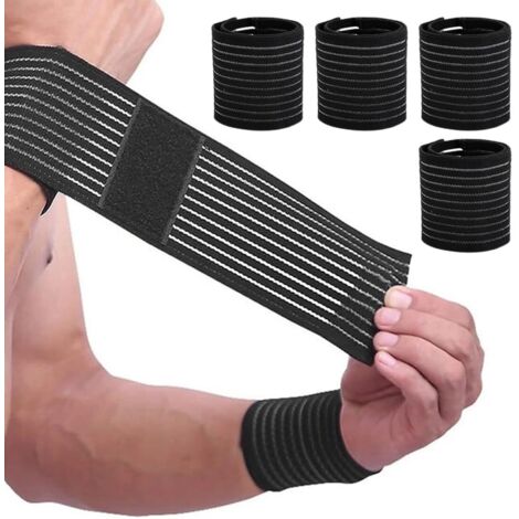 4 polsiere traspiranti, protezione elastica e regolabile per il polso, supporto per polso regolabile, fascia per le mani per sport e fitness