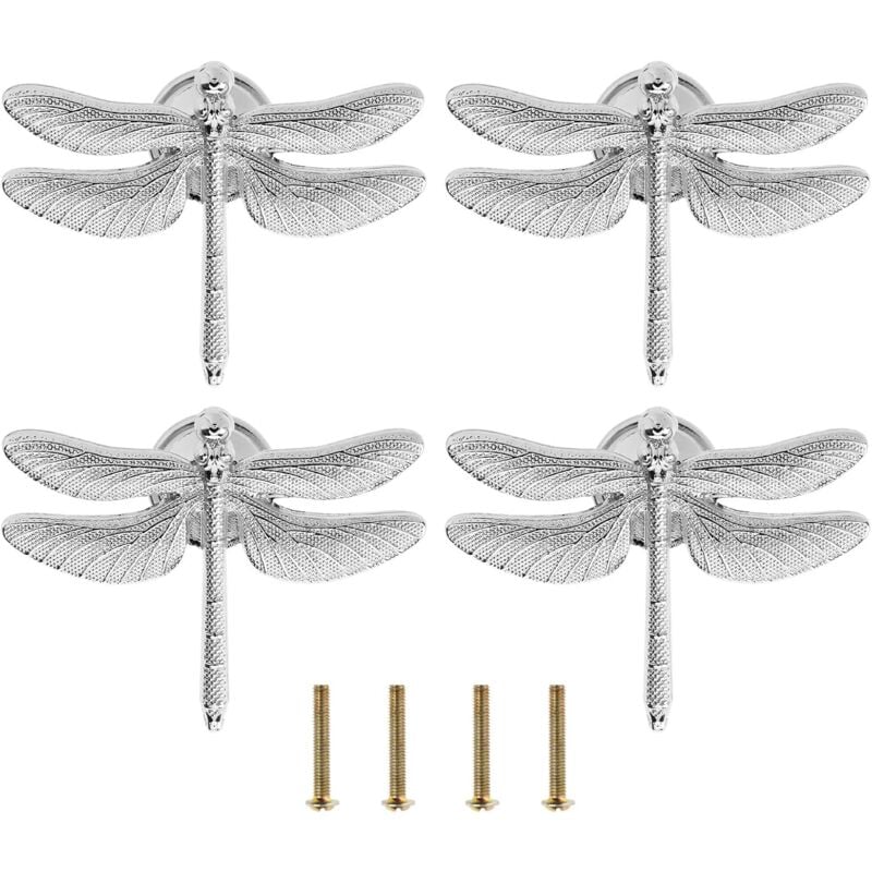 4 pomelli a forma di libellula maniglie decorative...