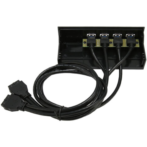 4-Port-USB-3.0-Hub (5 Gbit/s) für 5,25-Zoll-Einschub, Frontblende mit 19-poligem Anschluss für CD/DVD-Laufwerk