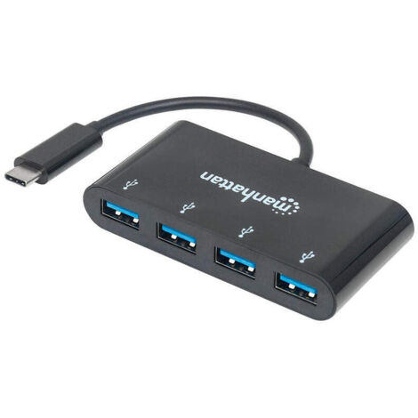 4-port usb-c hub 3.0 negro 162746
