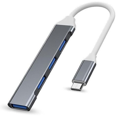 4-Port USB-C Hub, USB-C to USB Hub, USB-C Splitter, USB-C to USB 3.0 Hub Splitter, Compatible with Mac Pro, iPad Pro, Chromebook, Pixelbook, Surface Pro, Samsung, Dell XPS, iMac