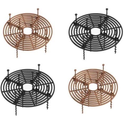 4 Pots de Fleurs à Grille - Protection pour Plantes - Blanc