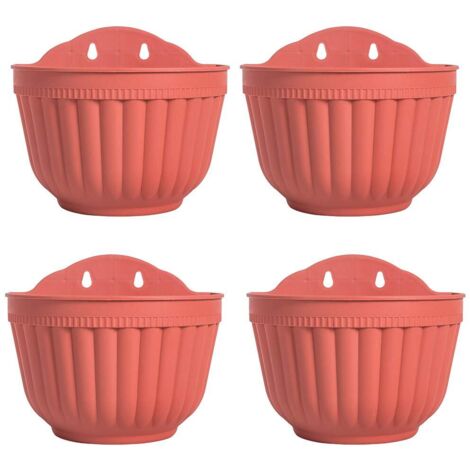 4 Pots de Fleurs à Suspendre au Mur Vertical pour Jardin, Salon, fenêtre, intérieur ou extérieur, pour Cuisine, Herbes aromatiques, Balcon, Balustrade, étagère, clôture, Treillis décoratif Moderne