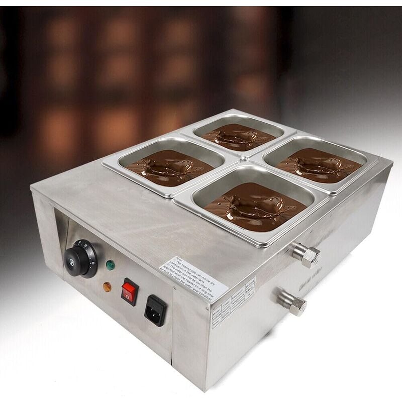 Gojoy - 4 pots de temporisation pour chocolat chocolat fondeur chocolat bain-marie appareil de temporisation chocolat fondant pot à chocolat fondant