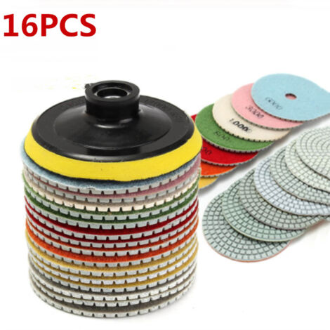 4 pouces 100mm diamant lame de broyage à l'eau douce 16pcs Pierre ponçage
