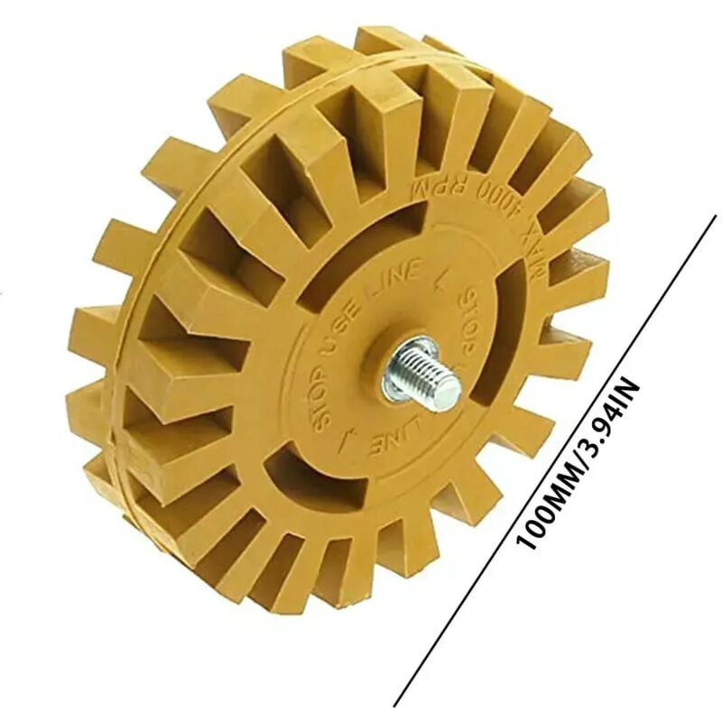 Image of 4-Zoll-Bohradapter mit Kratzschutz, Radiergummi zum schnellen Entfernen, effektives Gummirad