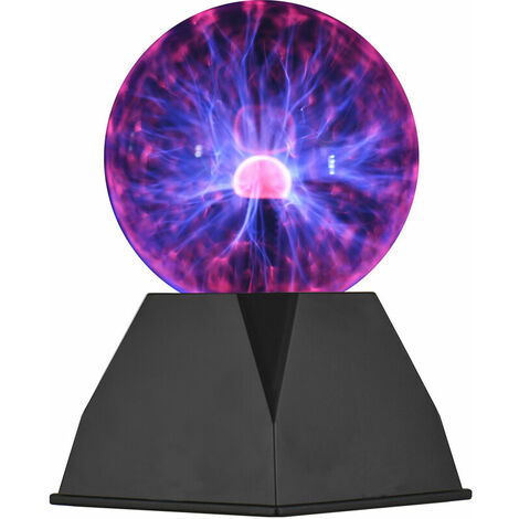 4 Pouces Plasma Ball Lampe Light Touch Sensitive Nebula Thunder Electric Globe Science Cadeau Éducatif pour Enfants Étudiants Adolescents Adultes Fêtes Maison Chambre Décoration (4 Pouces)
