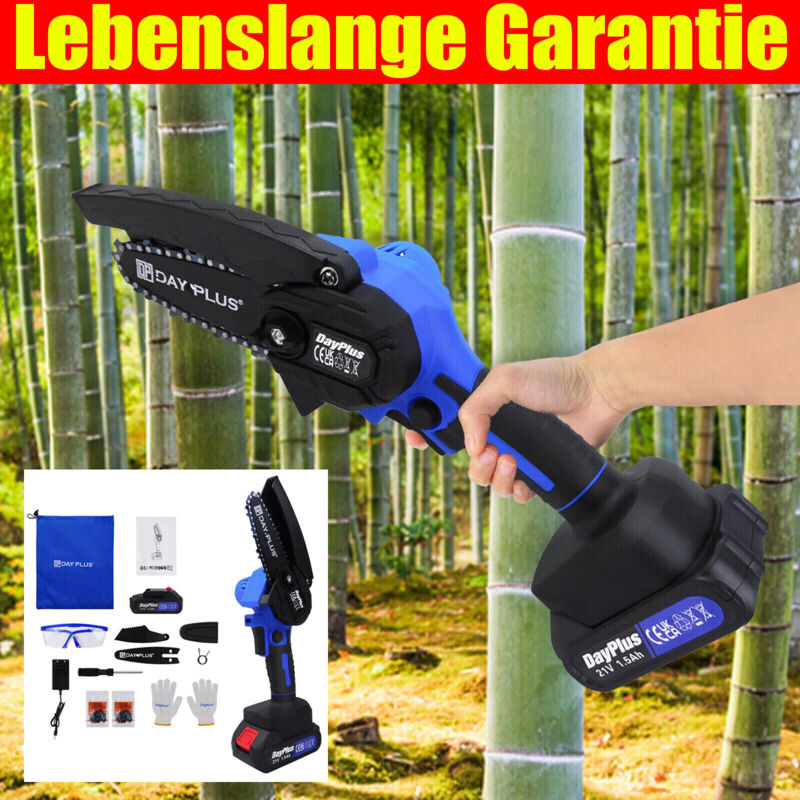 Dayplus - 4 pouces scie à chaîne scie à chaîne scie à bois chargeur de batterie ▪ 2 chaîne