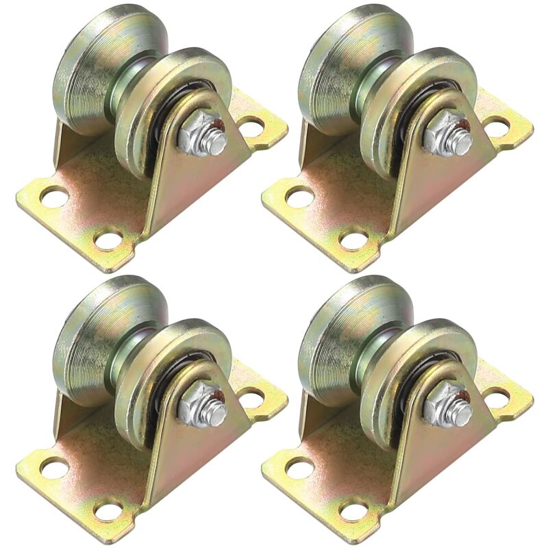 4 poulies de levage Tirage par câble, roulettes à rainure en V, roulettes de levage, poulies à gorge Poulies à câble Guides de porte coulissante