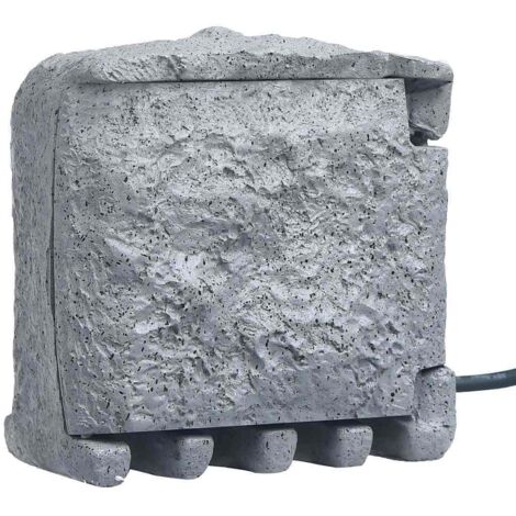 4 prises de jardin imperméables Résine tressée Gris CFW90738