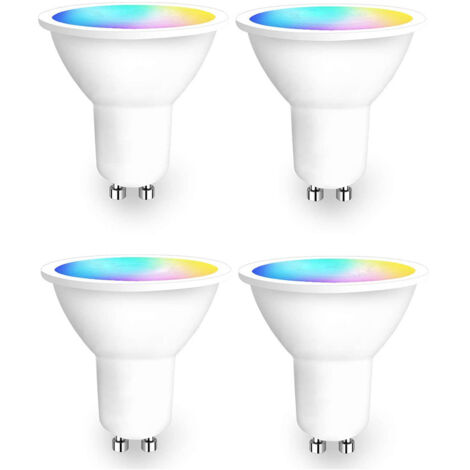 4 projecteurs intelligents Tuya WIFI RGBCW application de téléphone mobile gradation et correspondance des couleurs prise en charge du contrôle des haut-parleurs 5WW 85-265V