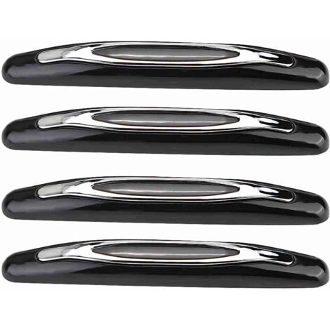 4 Protections d'Angle Porte Automobile en ABS/PVC Noir - Kit 4 Pièces pour Anti-Collision et Scratch