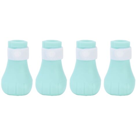 4 Protections de Pattes en Silicone pour Chat - Anti-Rayures, Accessoire de Bain pour Animaux (Vert)