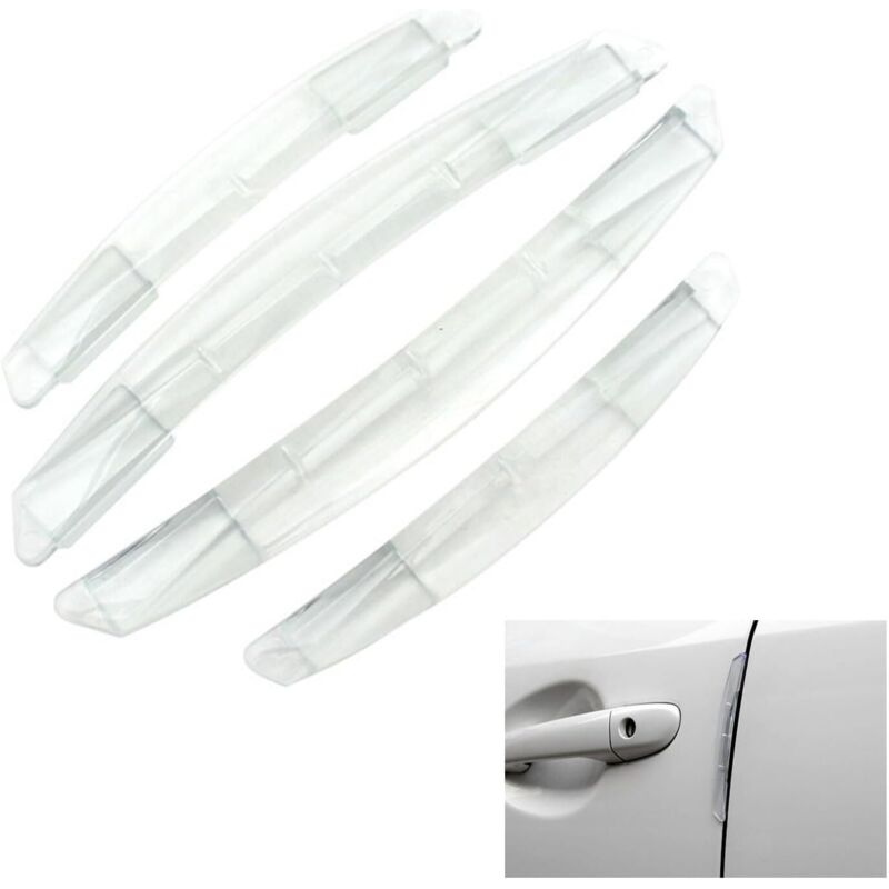 4 protectores de borde de puerta de coche, tiras de protección contra arañazos, protectores de parachoques, tiras protectoras para puertas de coche.