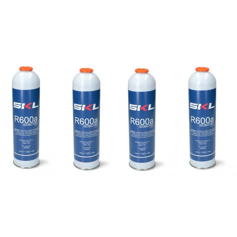 Image of Bombola gas r 600 refrigerante frigorifeo e freezer R600 - R600A 360 gr 4 pz