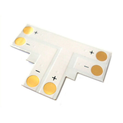 4 PZ Connettore Passo 10mm Forma T per Allungare e Curvare Striscia LED Monocolore Larghezza 10mm