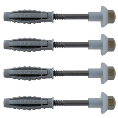 4 PZ ELEMENTI DI FISSAGGIO INOX FISCHER PER W.C. E BIDET WB2- Diam. punta 8 mm- FISCH- pezzi 1
