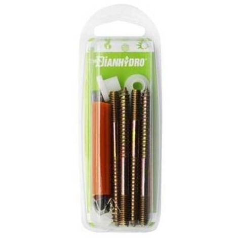 4 PZ FISSAGGI PER WC E BIDET CON TASSELLO ARANCIO BLISTER mm 6x80