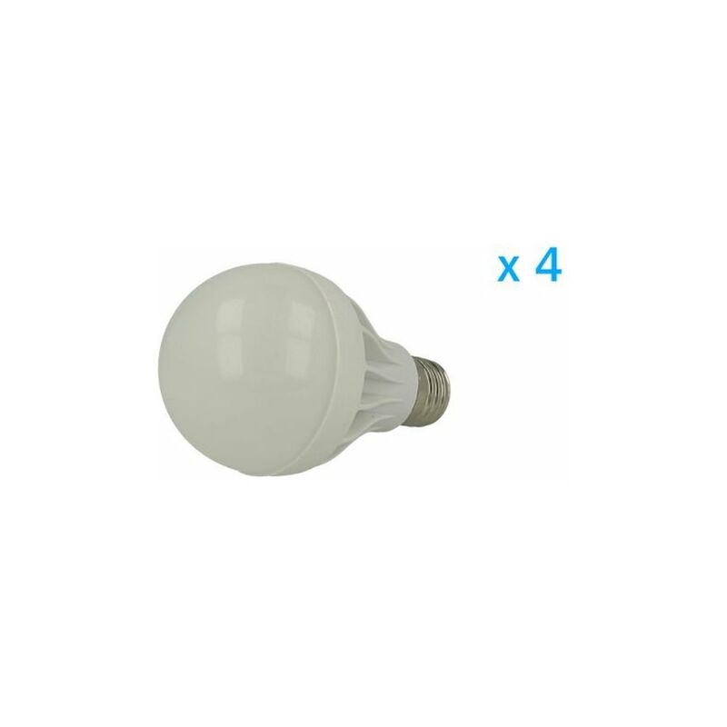 4 pz Lampade Led E27 Bianco Caldo Diametro 63mm