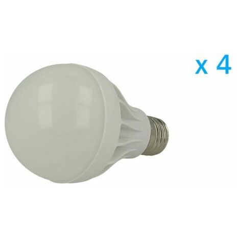 4 PZ Lampade Led E27 Bianco Caldo Diametro 63mm Altezza 100mm