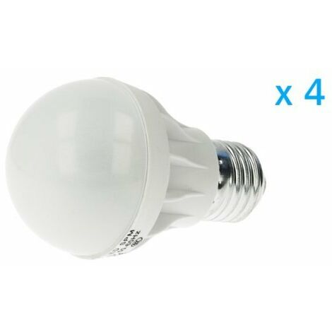 4 PZ Lampade Led E27 Bulbo G55 5W=45W Bianco Freddo