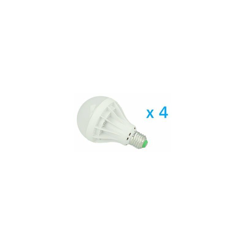 Image of 4 PZ Lampade LED E27 Globo Opaca Sfera G80 12W Diametro 80mm Bianco Caldo