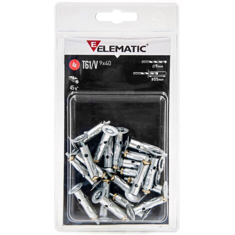 4 pz tasselli T61/OA9 fischer Elematic tassello + gancio 9x40 mm