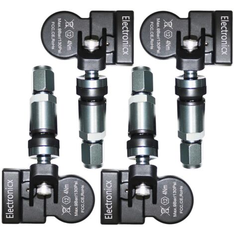 4 RDKS TPMS Reifendrucksensoren Metallventil Gunmetal für A4 Allroad A6 Avant R8 911 Carerra