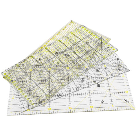 4 Règles de Couture et Patchwork 15x30cm avec Grille pour DIY et Mesures Précises