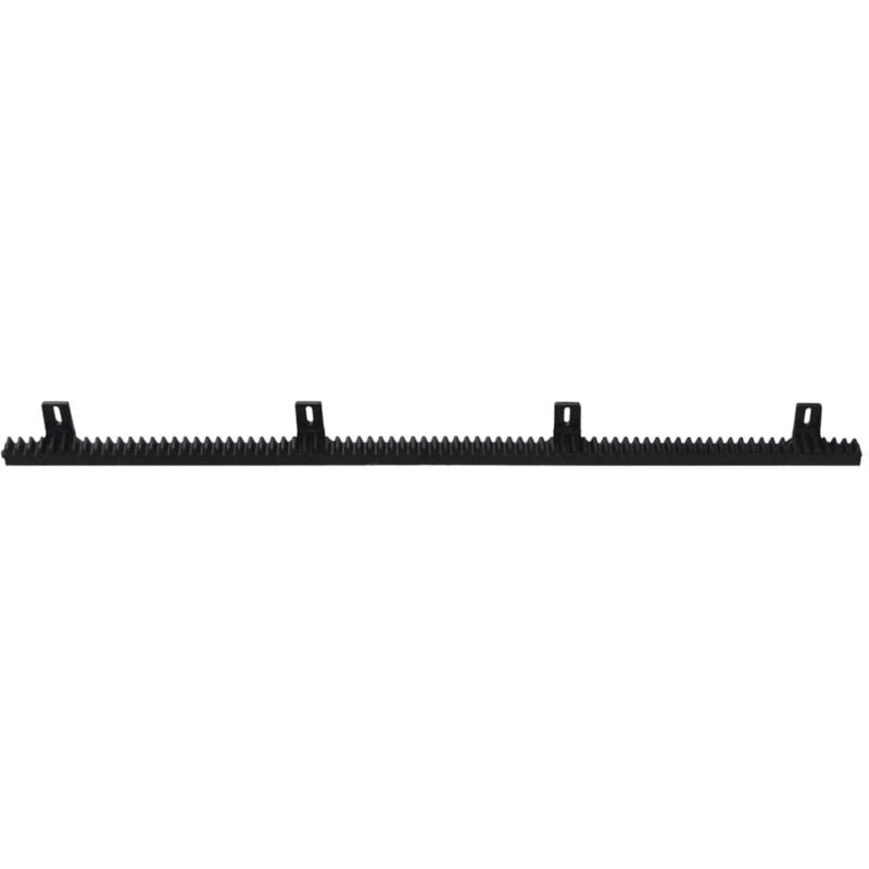 

Rail de nylon de 4 piezas para abrepuertas deslizante - Negro - Vidaxl