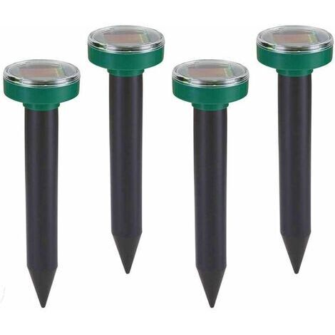 4 Repellente solare per talpe IP65 Repellente per talpe ad ultrasuoni, Repellente per talpe, Repellente per arvicole, Repellente per talpe per giardino, prato, cortile, erba verde