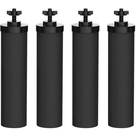 4 Replacement Water Filter Pieces for BERKEY BB9-2 Black Activated Carbon Filters for Water Filter System